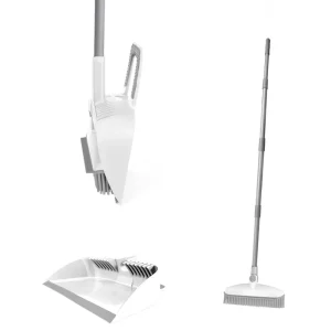 Masthome Low Moq Squeegee Soft Cleaning Pet Hair Brooms Long Handle Plastic Broom and Dustpan Set