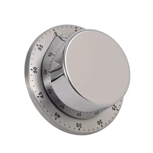 Mechanical Alarm Clock Magnetic Kitchen Timer Stainless Steel Timer Baking Reminder for Learning Time Management