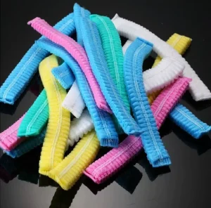 Medical Disposable PP10gsm 21′ Non Woven Clip Cap Mob Cap Strip Elastic Bouffant Cap for Nurse Doctor