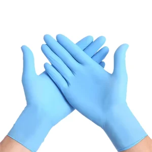 Medical Grade 3 Mil Blue Nitrile Examination Gloves Waterproof Disposable AQL1.5 Standard Customized Powder Household Gloves