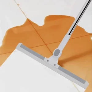 Medium-Size Stainless Steel and Silicone Floor Scraper with Plastic Handle, Factory Direct