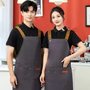 Mens and Womens Eco-friendly Waist Aprons Heavy Duty Sleeveless Work Aprons Suitable for Baristas Hairdressers Bartenders