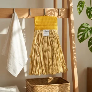 Mesh Cloth Colorfast Cotton Mop Head for Hotel & Property Cleaning