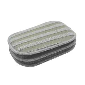 Mesh Sponge Foam Scouring Double Sided Microfiber Dish Washing up Kitchen Cleaning Pad Sponge