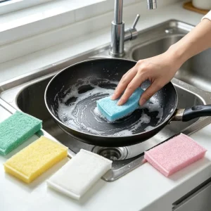 Mesh Sponge Scouring Pad Sponge Kitchen Cleaning Sponge Scourer Pad
