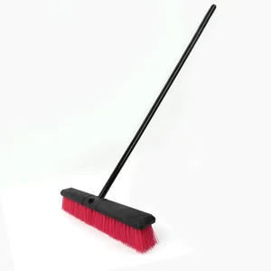 Metal Broom Handle Brooms Cleaning Brush Heavy Duty Broom Durable Plastic Garden Cleaning Brush Garden Deck Gravel Road Ground