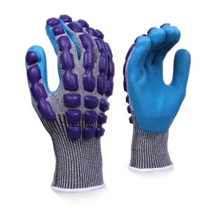 Metal Fabrication Safety Gloves 13 Gauge HPPE High Impact Resistant ECO Latex Coated Anti Cut Industrial Mechanics Gloves