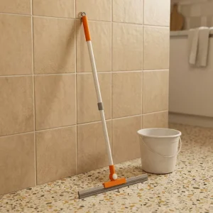 Metal Floor Window Squeegee Telescopic Handle Adjustable Height Space saving Design Household Water Wiper Factory Direct