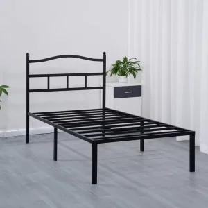 Metal Platform Bed Frame Foundation Under Bed Storage Needed Easy Assembly Noise Free Black Metal Bed