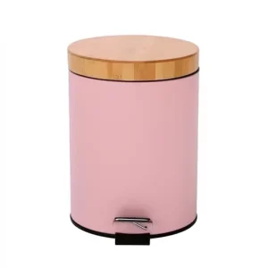 Metal Step Stainless Steel Garbage Can Pressing Type Lid Foot Pedal Dustbin Waste Bins for Kitchen Trash Home Storage