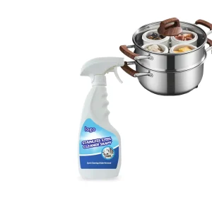 Metal Surface Appliance Cleaner Spray Plant Based Safe Ingredients Deep Stain Removal Streak Free Stainless Steel Polish