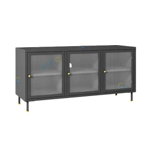 Metal TV Stand Cabinet with Living Room Storage Sideboard