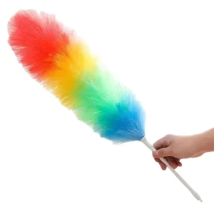 Micro Duster Combo Mini Static Rainbow Colored Feather Duster