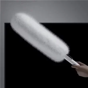 Microfiber Car Fan Dust Dusters Lightweight Mini Stainless Steel Washable Wool PP Furniture Cleaning Tool