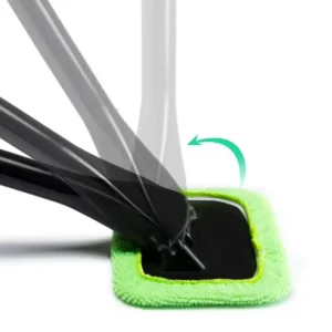 Microfiber Car Window Cleaning Kit Long Handle Reusable Interior Glass Wash Wiper Plastic Cloth Pad Auto Windshield Cleaning