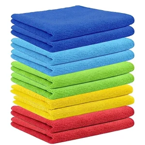 Microfiber Cleaning Cloth 10 Pack 30cm30cm Square Lint Free Towels for Household Cleaning and Car Care