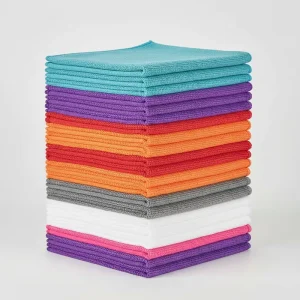 Microfiber Cleaning Cloth Rags 300gsm 40x40cm Warp Knitted Car Absorbent Window Cleaning Cloth Quick-Dry Kitchen Towel