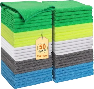 Microfiber Cleaning Cloth Reusable Soft Absorbent Lint-Free Cleaning Rag Towels for Kitchen Multiple Use Microfiber