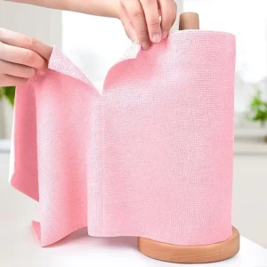 Microfiber Cleaning Cloth Roll 50pcs One Roll Kitchen Car Microfiber Tear Away Towel Rolls Custom Color Disposable Washable