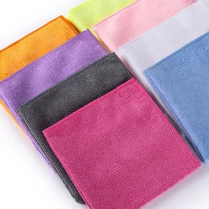 Microfiber Cleaning Cloth Set 40x40cm 300gsm Recyclable Custom Black Soft for Car Kitchen Knitted Towel
