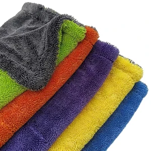 Microfiber Cleaning Cloth Square Car Wash Towel Set Quick Dry Absorbent 40x40cm