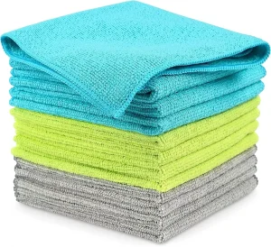 Microfiber Cleaning Cloth Warp Knitted Towel Gray 40*40cm 300gsm Car Microfiber Cloth Car Kitchen Towels