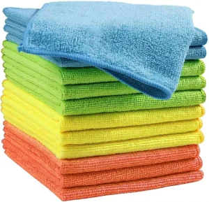 Microfiber Cleaning Cloths Lint-Free Streak-Free Reusable Ideal for Kitchen Household Cleaning