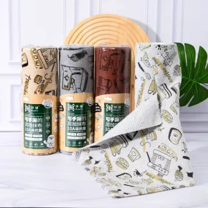 Microfiber Cleaning Cloths Roll Hand torn Dishcloths Microfiber Fabric Magic Cleaning Rags Kitchen Cleaning Towel Roll