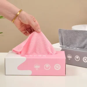 Microfiber Cleaning Cloths Strong Absorption Quick Dry Disposable Reusable Lint Free Rag Towel Dispenser Box Multi Purpose Usage