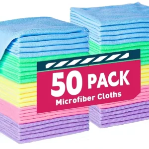 Microfiber Cleaning Cloths Towels for Cars & Home Use 5 Colors Assorted