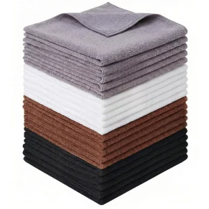 Microfiber Cleaning Cloths Warp Knitted 30×30 cm Super Absorbent Multipurpose Towel Quick Dry Cleaning Cloth Car Drying Towel