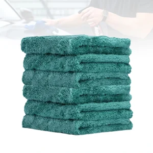 Microfiber Cleaning Towel 400gsm Knitted Eco Friendly Square Cloth for Car and Home Cleaning