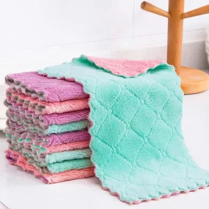 Microfiber Dish Cloth High-efficiency Non-stick Oil Tableware Household Kitchen Cleaning Hand Towel R1541