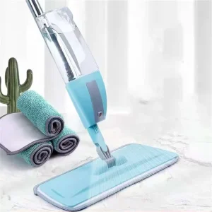 Microfiber Disinfection Magic Clean Spray Mop Long Telescopic Aluminum Pole Stainless Tray 500-700ml Capacity