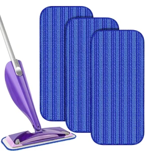 Microfiber Dry Mop Head Refill Flat Microfiber Mop Pad for Floor Cleaning Telescopic Aluminum Pole Spray Reveal Cleaning Cloth