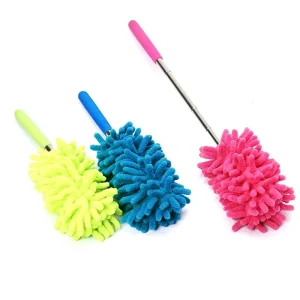 Microfiber Duster Retractable Long-Reach Washable Dusting Brush with Telescoping Pole for Home Office