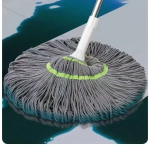 Microfiber Easy-Squeeze Hands-Free Wringing Floor Cleaning Mop with Long Handle Self-Wringing Twist Flat Mop