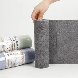 Microfiber Eco Roll Disposable Cleaning Cloth Soft Quick Dry Super Absorbent Kitchen Towels Woven Technique for Car Kitchen Use