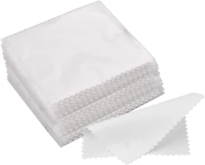 Microfiber Embossed Printed Logo Reusable Lint Free Custom Silver Cleaning Cloth