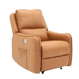 Microfiber Fabric Power Recliner Chair with Heating and Massage for Living Room or Bedroom