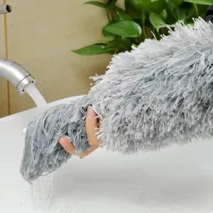 Microfiber Feather Duster Household Electrostatic Dust Sweeping Tool with Retractable Bed Cleaning Artifact for Children