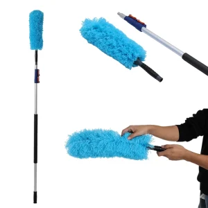 Microfiber Feather Duster with Extendable Pole for Cleaning High Ceilings Ceiling Fans