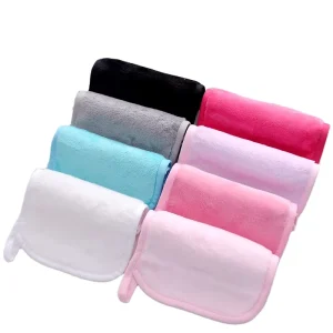 Microfiber Flannel Makeup Remover Cloth Reusable and Solid Color Removes All Makeup with Just Water for Adults
