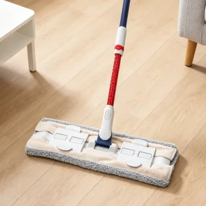 Microfiber Flat Mop Wet Mop Dust Mop for Floor Cleaning with 360 Rotation and Universal Cloth Clips