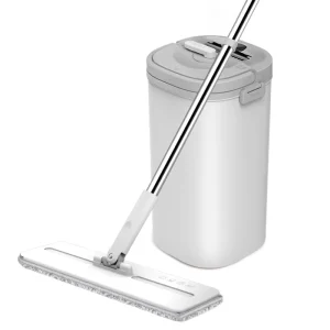 Microfiber Flat Mop and Dirty Clean Water Separated Bucket Set