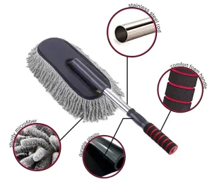 Microfiber Flexible Duster and Wax Mop Car Cleaning Accessories for Dust Removal for Car Wash Brushes