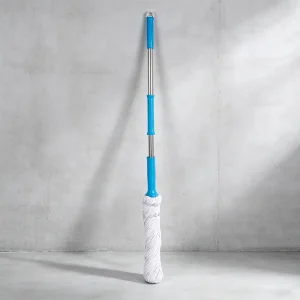 Microfiber Floor Twist Mop with Plastic Basket Manual Wringing Home Use