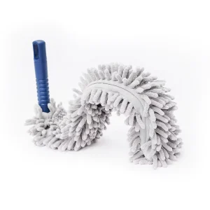 Microfiber Hand Duster with Grip Double Sided Flexible Chenille Dusters Detachable Cloth Washable for Furniture Cleaning