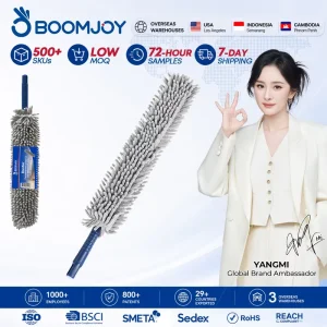 Microfiber Hand Duster with Grip Double Sided Flexible Chenille Dusters with Detachable Cloth for Cleaning