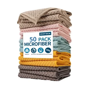 Microfiber Household Multifunctional Wet Dry Cleaning Cloth Cross Border Kitchen Cleaning Rag Absorbent Thickened for Corn Grain